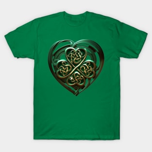 Shamrock Celtic heart T-Shirt